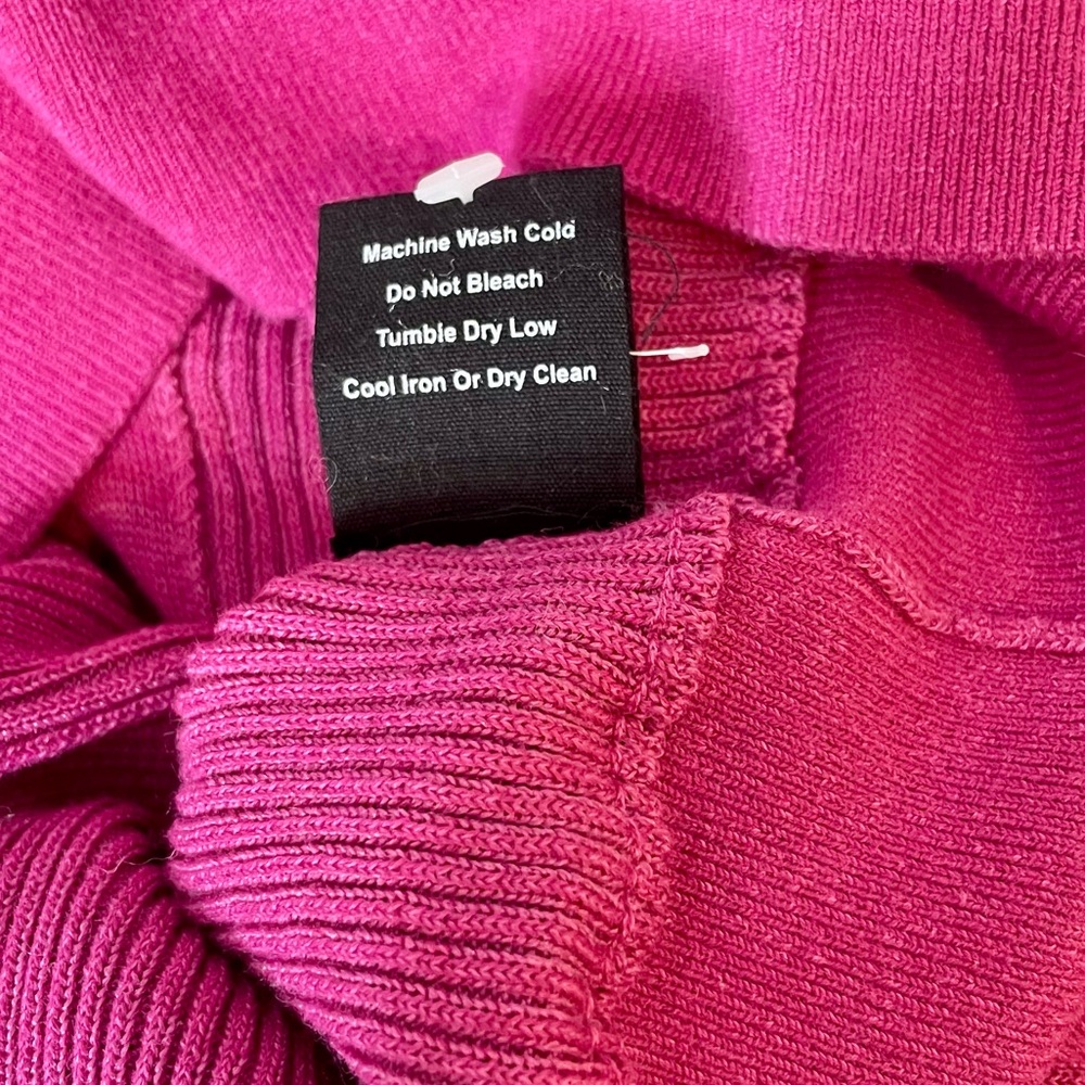 Monrow Ribbed Plunge Polo Sweater - $158 NWT - Picture 4 of 5